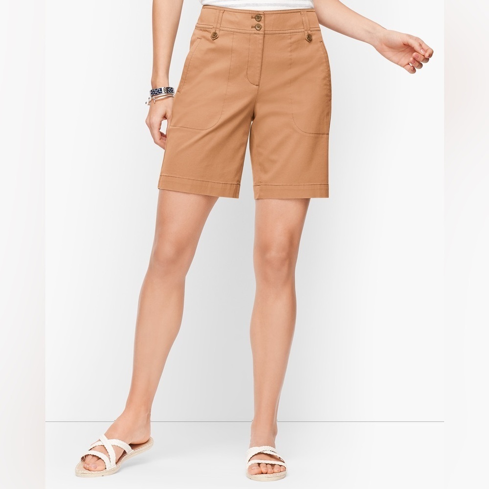 *TALBOTS* Tan Perfect Bermuda Shorts w/ Pockets Size 12